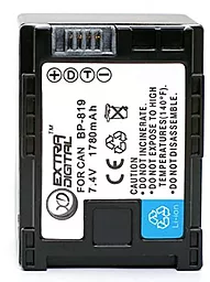 Аккумулятор для видеокамеры Canon BP-819 chip (1780 mAh) DV00DV1245 ExtraDigital