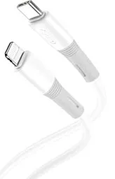 Кабель USB PD XO NB-Q226A Silicone 27W 3A USB Type-C - Lightning Cable White