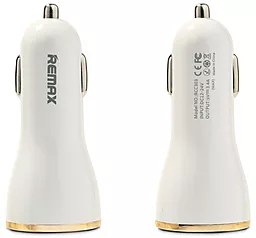Автомобильное зарядное устройство Remax 2USB Car Charger White / Gold (RCC206)