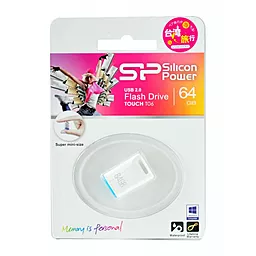 Флешка Silicon Power Touch T06 64GB USB 2.0 (SP064GBUF2T06V1W) White - миниатюра 3