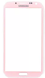 Корпусное стекло дисплея Samsung Galaxy Note 2 N7100 Pink