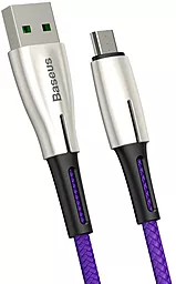 Кабель USB Baseus Waterdrop 4A 2M micro USB Cable Purple (CAMRD-C05) - миниатюра 5