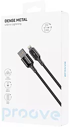 Кабель USB Proove Dense Metal 12W 2.4A Lightning Cable Black - миниатюра 6