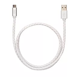Кабель USB JUST Unique Micro USB Cable White (MCR-UNQ-WHT) - миниатюра 2