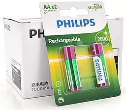Аккумулятор Philips AA 2000mAh 2шт