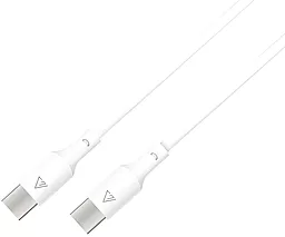 Кабель USB PD ACCLAB PwrX 60W 3A 1.2M USB Type-C - Type-C Cable White (1283126559563) - миниатюра 2