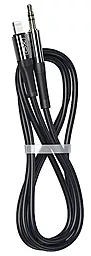 Аудио кабель XO NB-R193A Aux mini Jack 3.5 mm - Lightning M/M Cable 1 м black - миниатюра 2