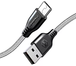 Кабель USB McDodo Warrior Series 12W 2.4A micro USB Cable Grey (CA-5161) - миниатюра 2