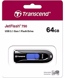 Флешка Transcend JetFlash 790 64GB (TS64GJF790K) Black - миниатюра 5
