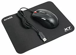 Компьютерная мышка A4Tech X-710BK USB + коврик X7-200MP (X-7120) Black
