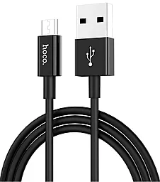 Кабель USB Hoco X23 Skilled micro USB Cable Black - миниатюра 4