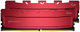 Оперативная память Exceleram 16GB (2x8GB) DDR4 3200MHz Kudos Red (EKRED4163216AD)