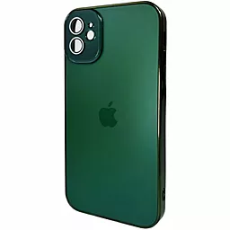 Чехол AG Glass Sapphire Frame MagSafe Logo for Apple iPhone 11 Cangling Green