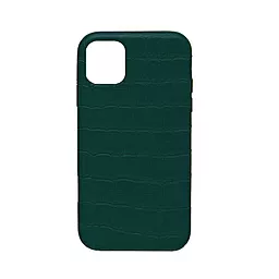 Чехол Apple Leather Case Full Crocodile for iPhone 12 Pro Max Green