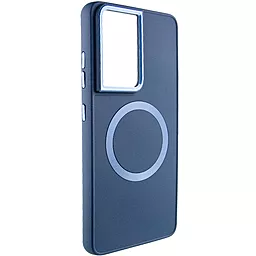 Чехол Epik Bonbon Metal Style with MagSafe для Samsung Galaxy S24 Ultra Cosmos Blue