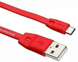 Кабель USB Remax Full Speed 2M micro USB Cable Red (5-012/RC-001m) - миниатюра 3