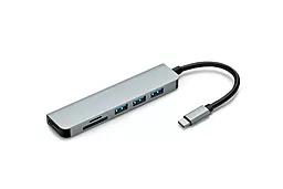 Мультипортовый USB Type-C хаб (концентратор) PrologiX 6-in-1 USB3.1 Type C to HDMI USB3.0 USB2.0 microSD/TF Cardreader (PR-WUC-104B) - миниатюра 4