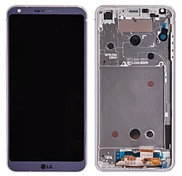 Дисплей LG G6 (H870, H871, H872, H873, AS993, LS993, LGM-G600L, LGM-G600K, LGM-G600S, LGUS997, US997, VS988) с тачскрином и рамкой, оригинал, Grey