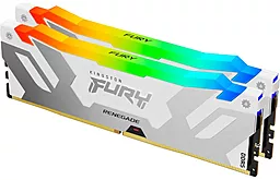 Оперативная память Kingston Fury 64 GB (2x32GB) DDR5 6000 MHz Renegade RGB White/Silver (KF560C32RWAK2-64)
