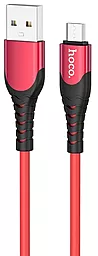 Кабель USB Hoco U80 Cool Silicone micro USB Cable Red