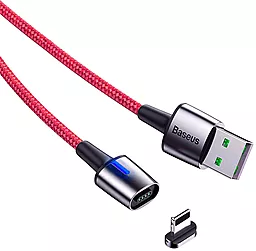 Кабель USB Baseus Zinc Magnetic 1.5A 2M Lightning Cable Red (CALXC-B09) - миниатюра 2