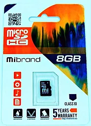 Карта памяти Mibrand microSDHC 8GB Class 10 (MICDHC10/8GB) - миниатюра 2