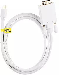 Відеокабель Kit MiniDisplayPort - VGA М-М 2м White (KITS-FL-003)