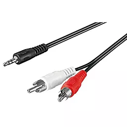 Аудио кабель Digitus Aux mini Jack 3.5 mm - 2хRCA M/M Cable 2.5 м black (AK-510300-025-S)