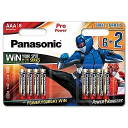 Батарейки Panasonic AAA / LR03 Pro Power (LR03XEG/8B2FPR) Power Rangers 8шт