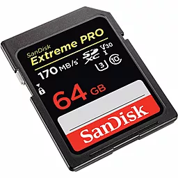 Карта памяти SanDisk SDXC 64GB Extreme Pro Class 10 UHS-I U3 V30 (SDSDXXY-064G-GN4IN) - миниатюра 2