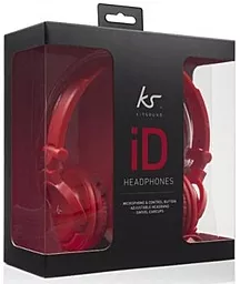 Навушники KS iD Headphones with Mic Red - мініатюра 4