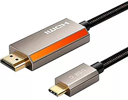 Видеокабель PowerPlant USB Type-C - HDMI v2.1 8k 60hz 2m black (CA914258)