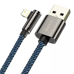Кабель USB Baseus Legend Series Elbow Fast Charging 2.4A 2M Lightning Cable Blue (CACS000103) - миниатюра 3