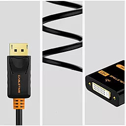 Видео переходник (адаптер) CABLETIME DisplayPort - DVI 1080p 60hz 0.2 m black (CP24B) - миниатюра 2