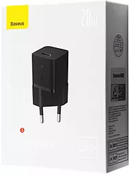 Сетевое зарядное устройство с быстрой зарядкой Baseus Fast Charger GaN5 20W USB-C Black (CCGN050101) - миниатюра 8