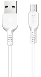 Кабель USB Hoco X13 Easy Charge 2M micro USB Cable White