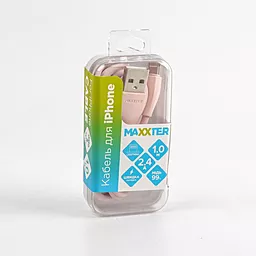Кабель USB Maxxter Lightning 2.4А Peach Pink (UB-L-USB-01GP) - миниатюра 4