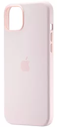 Чехол Silicone Case Full with MagSafe and SplashScreen для Apple iPhone 15 Plus Light Pink
