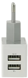 Сетевое зарядное устройство Nomi Сетевое Зарядное Устройство на 2 USB 2.1А Max Серый (HC05212) - миниатюра 2