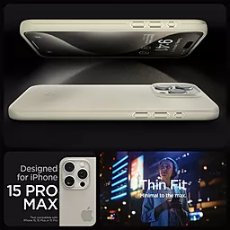 Чехол Spigen Thin Fit для Apple iPhone 15 Pro Max Mute Beige (ACS06551) - миниатюра 2