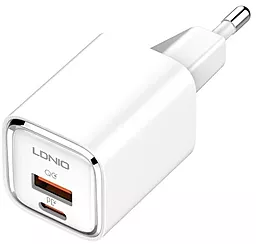 Сетевое зарядное устройство LDNio A2317C 30W PD/QC 3.0 + USB-A-C White - миниатюра 2