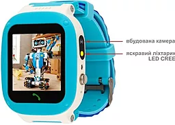 Смарт-часы AmiGo GO004 Splashproof Camera+LED уцінка!  Blue - миниатюра 4