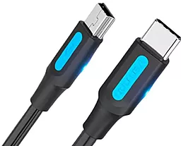 Кабель USB Vention 10w 2a 2m USB Type-C - miniUSB Cable black (COWBH) - миниатюра 2