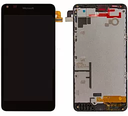 Дисплей Microsoft Lumia 640 (RM-1072, RM-1077) с тачскрином и рамкой, оригинал, Black
