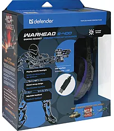 Наушники Defender Warhead G-400 USB - миниатюра 6