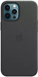 Чехол Apple Leather Case with MagSafe for iPhone 12 Pro Max Black