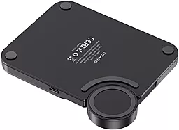 Беспроводное (индукционное) зарядное устройство Usams 15w PD/QC 3-in-1 desktop wireless charger black (US-CD190) - миниатюра 2