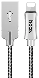 Кабель USB Hoco U10 Zinc Alloy Reflective Braided Lightning Cable 1.2M Black