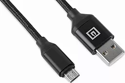 Кабель USB REAL-EL Fabric Premium 12W 2.4A 2M micro USB Cable Black (EL123500048) - миниатюра 5