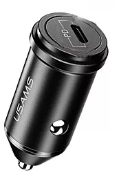Автомобильное зарядное устройство с быстрой зарядкой Usams US-CC095 C14 18W PD3.0 Fast Charging Car Charger Black